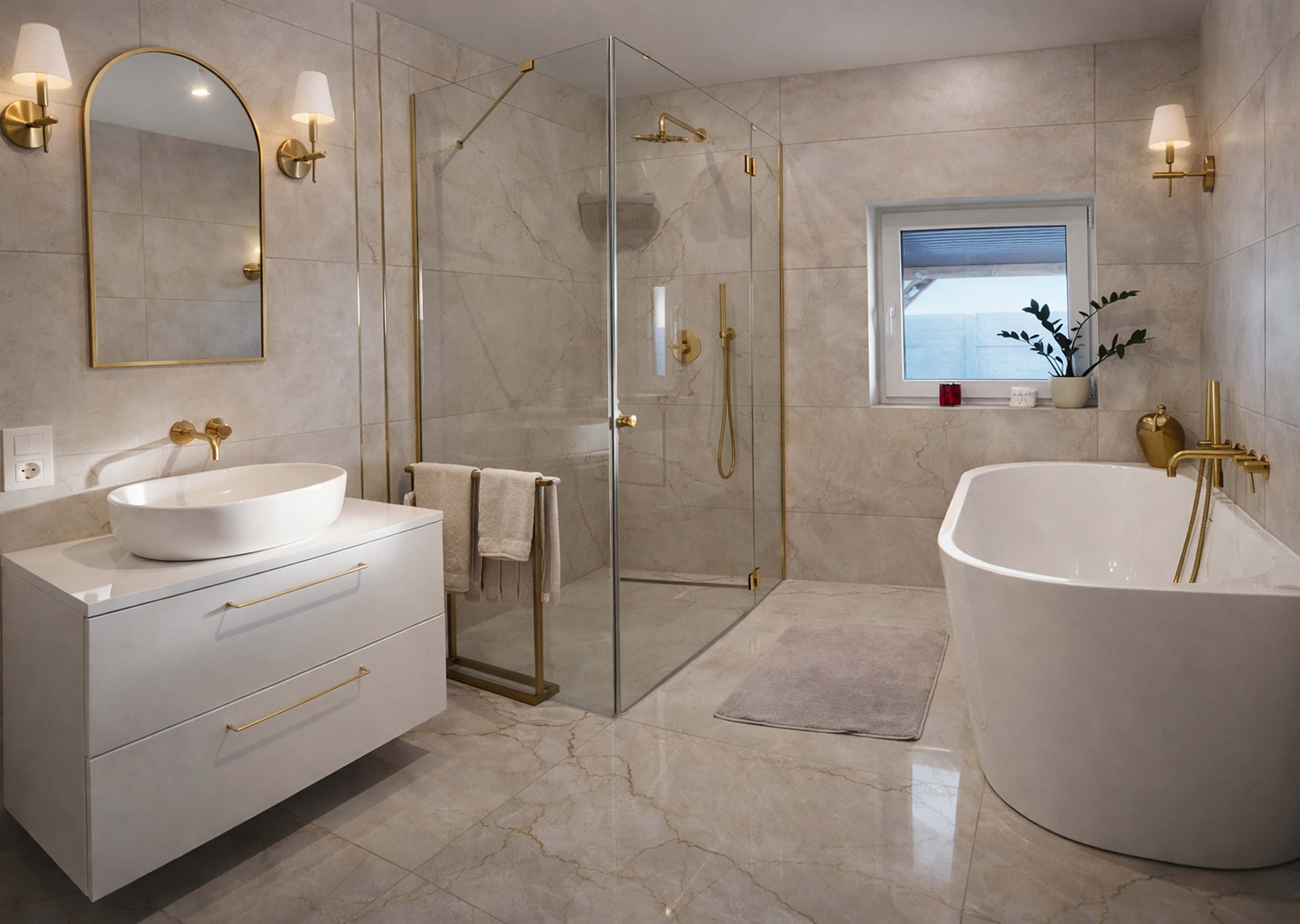 Wykończenie wnętrza — gładzie i malowanie w nowoczesnym mieszkaniu (zdjęcie realizacji).